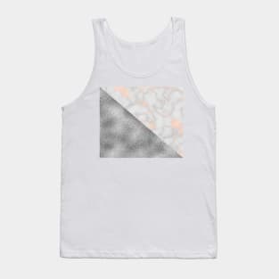 Rose gold marble and silver glitter Tank Top